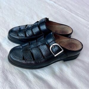 Ariat mule fisherman sandals closed toe black leather monk strap womens 7